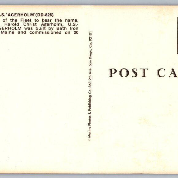 Postcard  Unposted  Warships [Destroyers] Lot of 8 Historic Collection #1163 - Picture 16 of 16